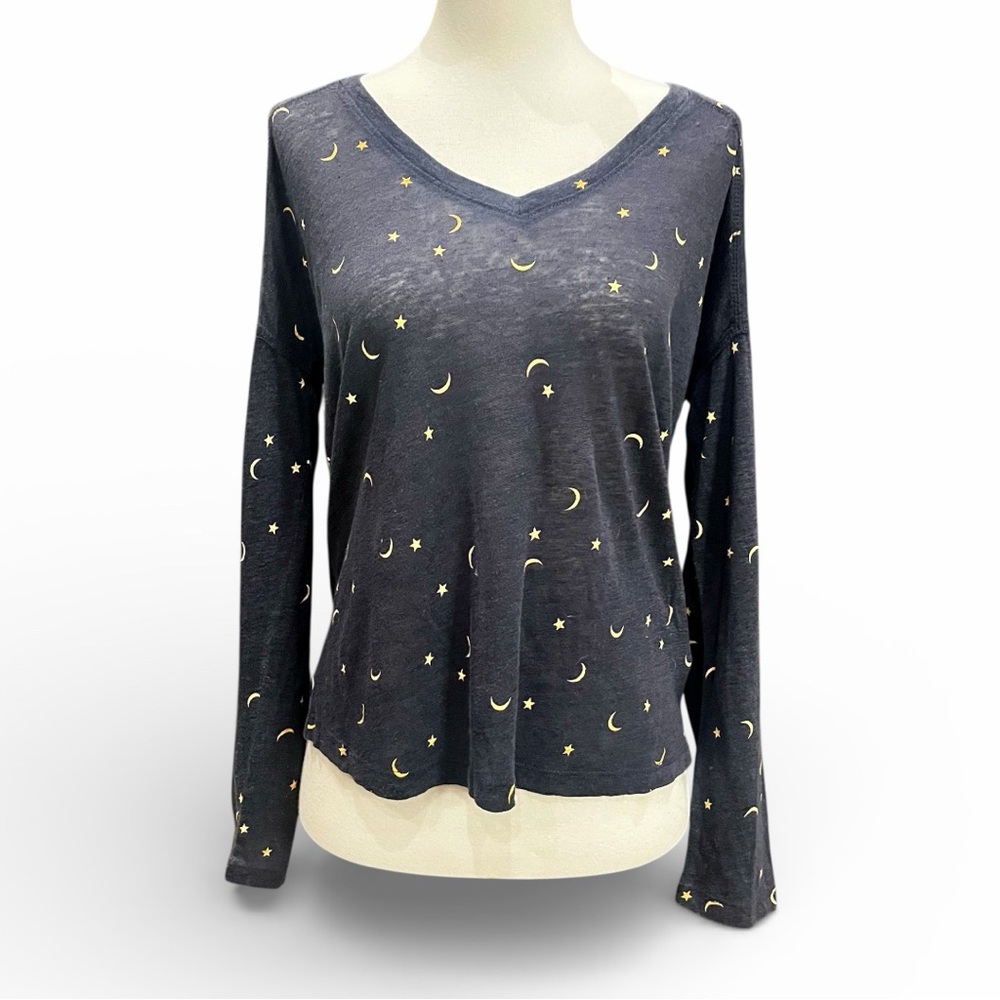 Rails Sami Navy Crescents and Stars Top Size XS